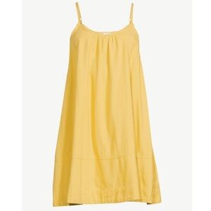 Free Assembly | Linen Rayon Sleeveless Yellow Swing Dress